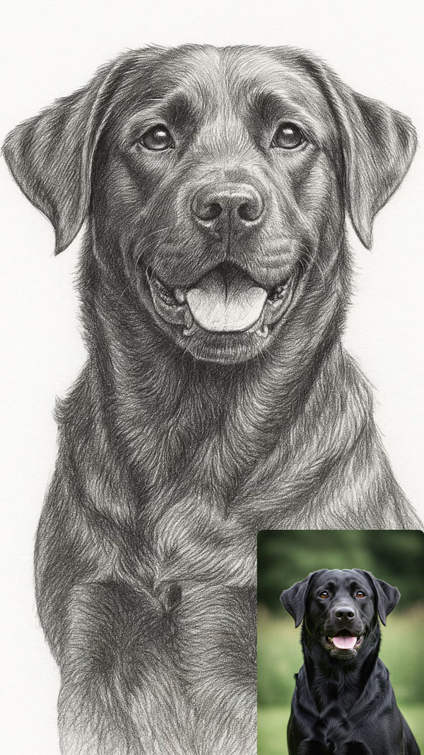 Custom Pencil Pet Portrait
