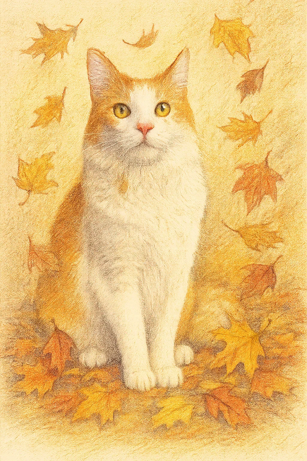 Cozy Fall Pet Illustration