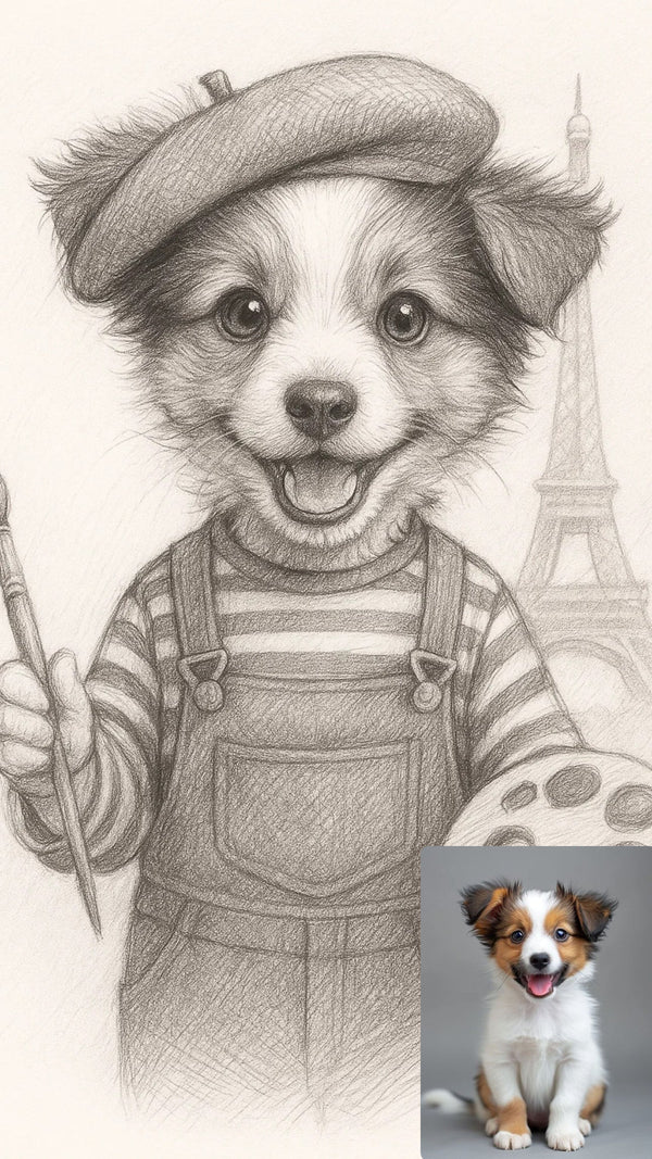 Persian artist pet portrait