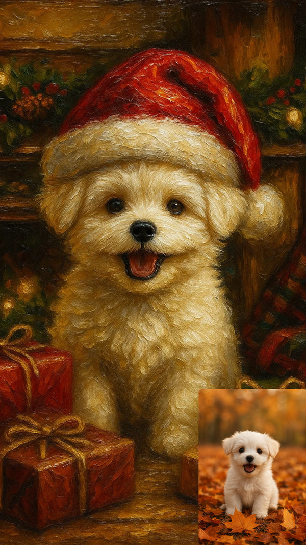 Traditional Rustic Christmas SHINY OIL PAINTED STYLE